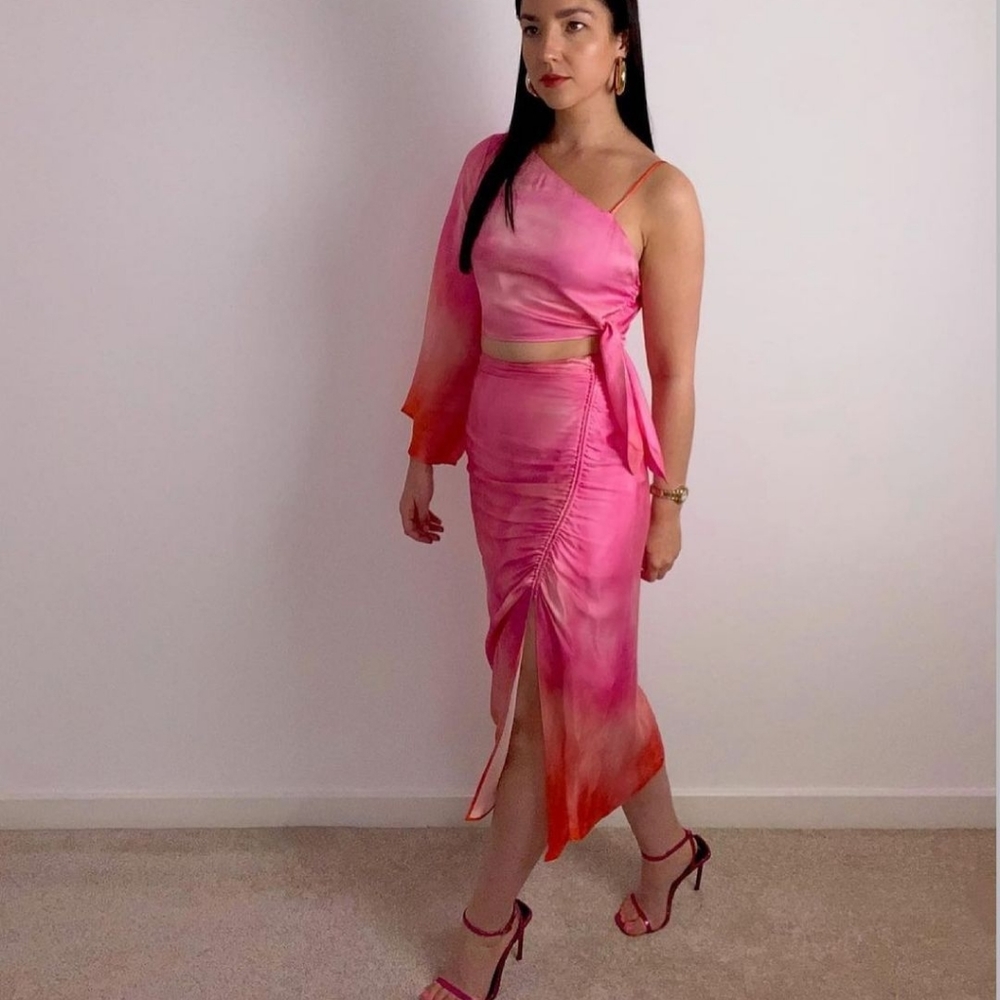 Zara Draped tie dye skirt + top Set - Picture 11 of 15